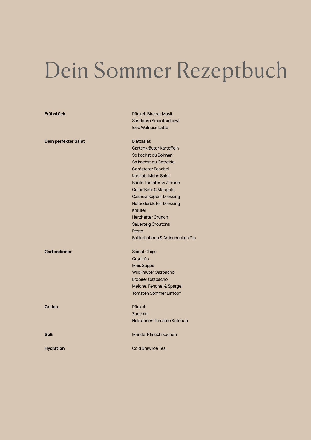 Booklet 2: Sommer Saison Guide